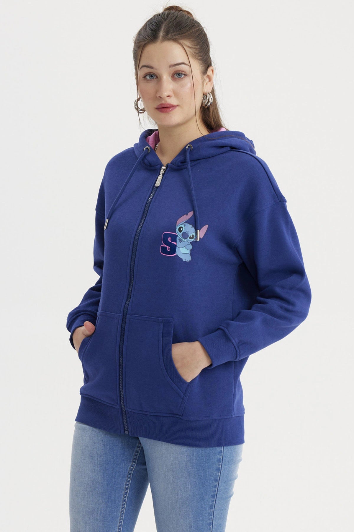 Polerón Mujer Lilo & Stitch Azul Marino