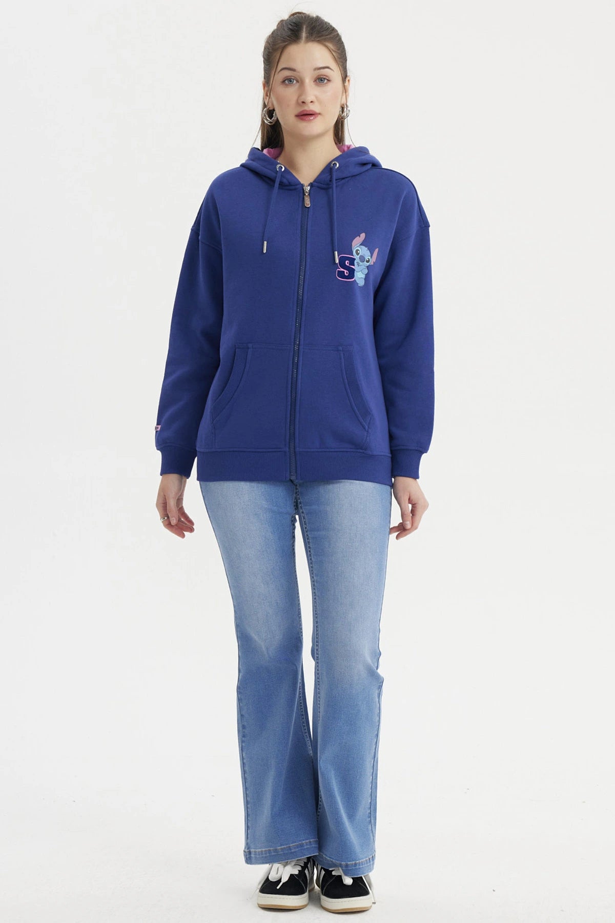 Polerón Mujer Lilo & Stitch Azul Marino