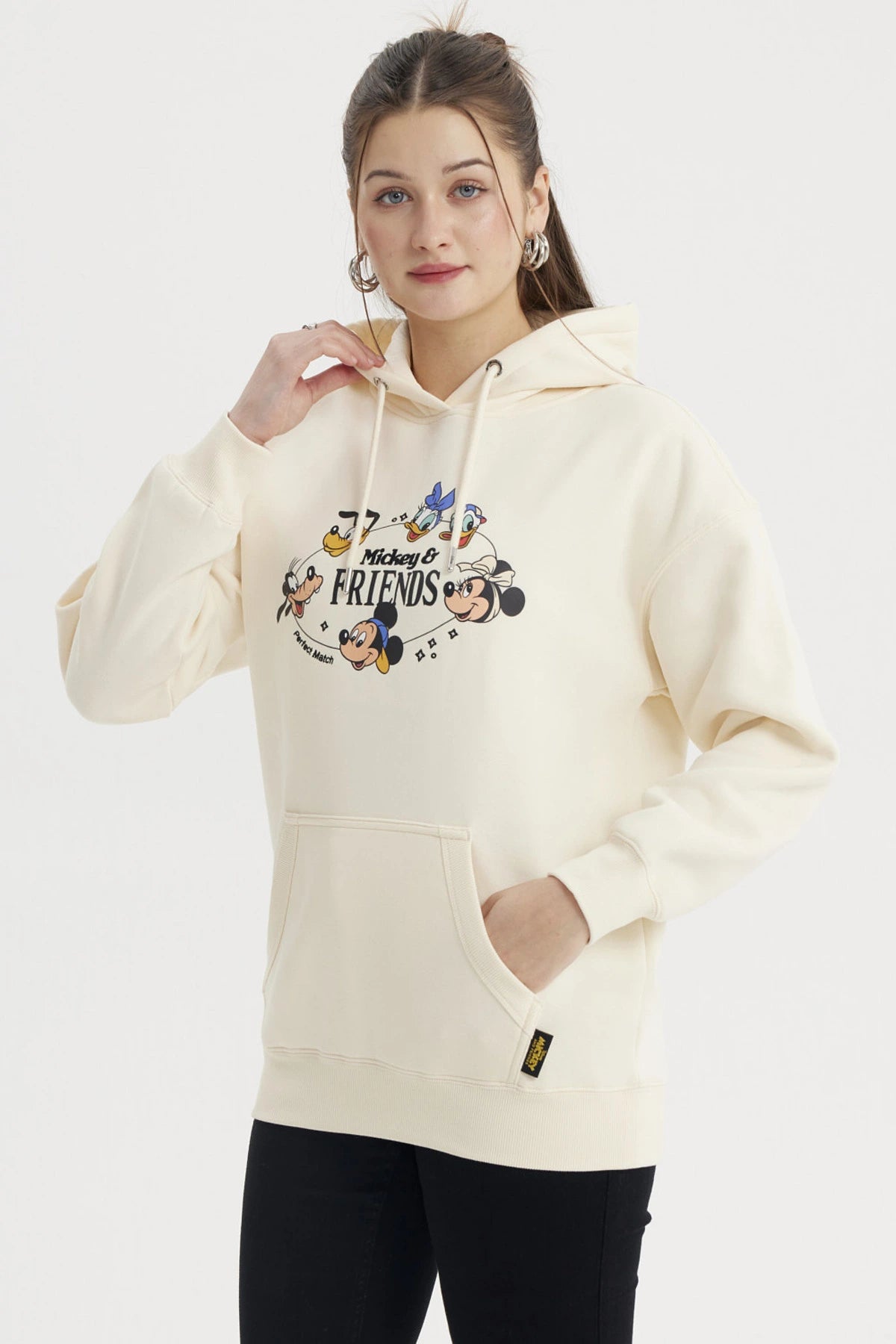 Polerón Mujer Mickey Beige