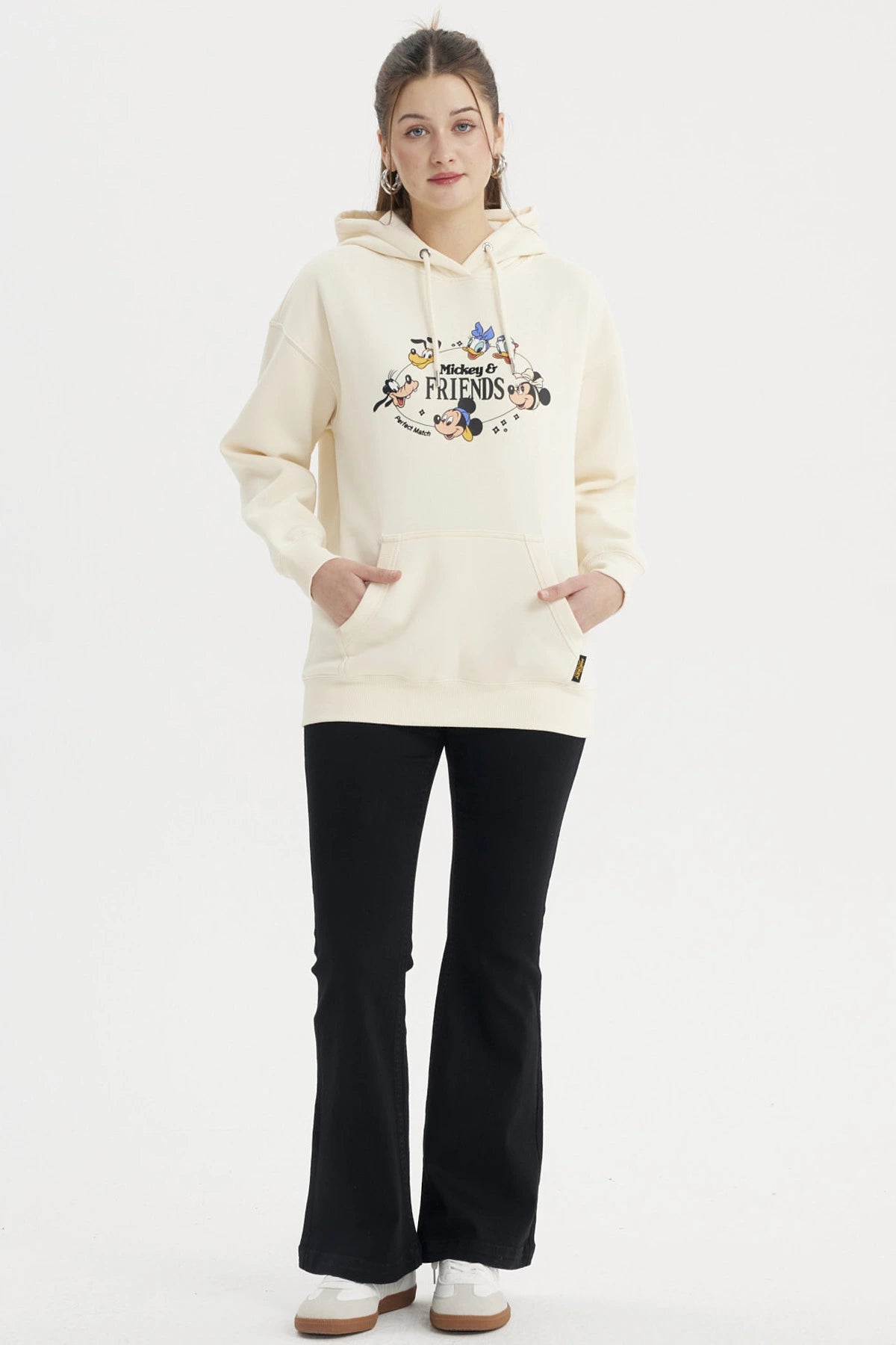 Polerón Mujer Mickey Beige