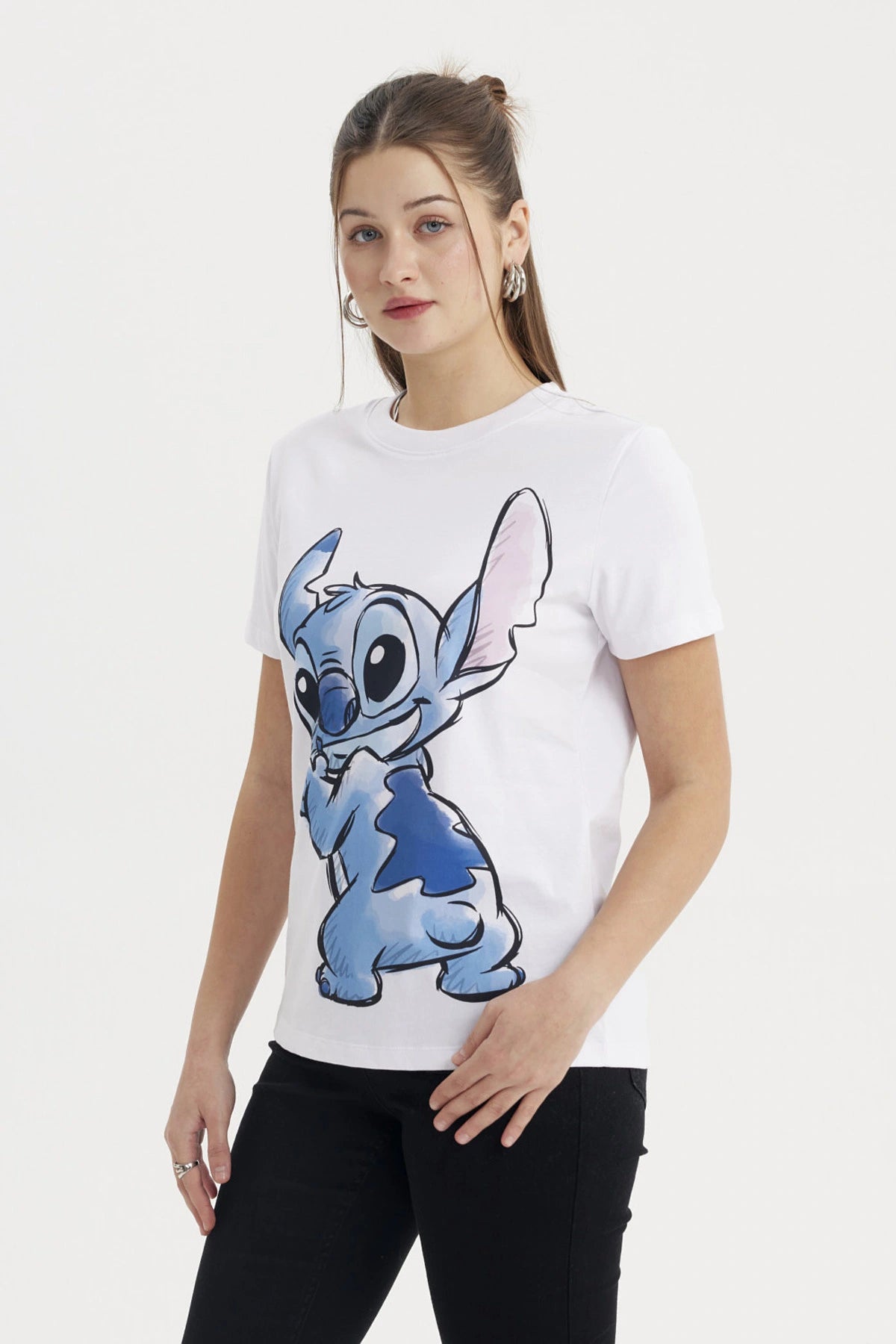 Polera Mujer Stitch Blanco