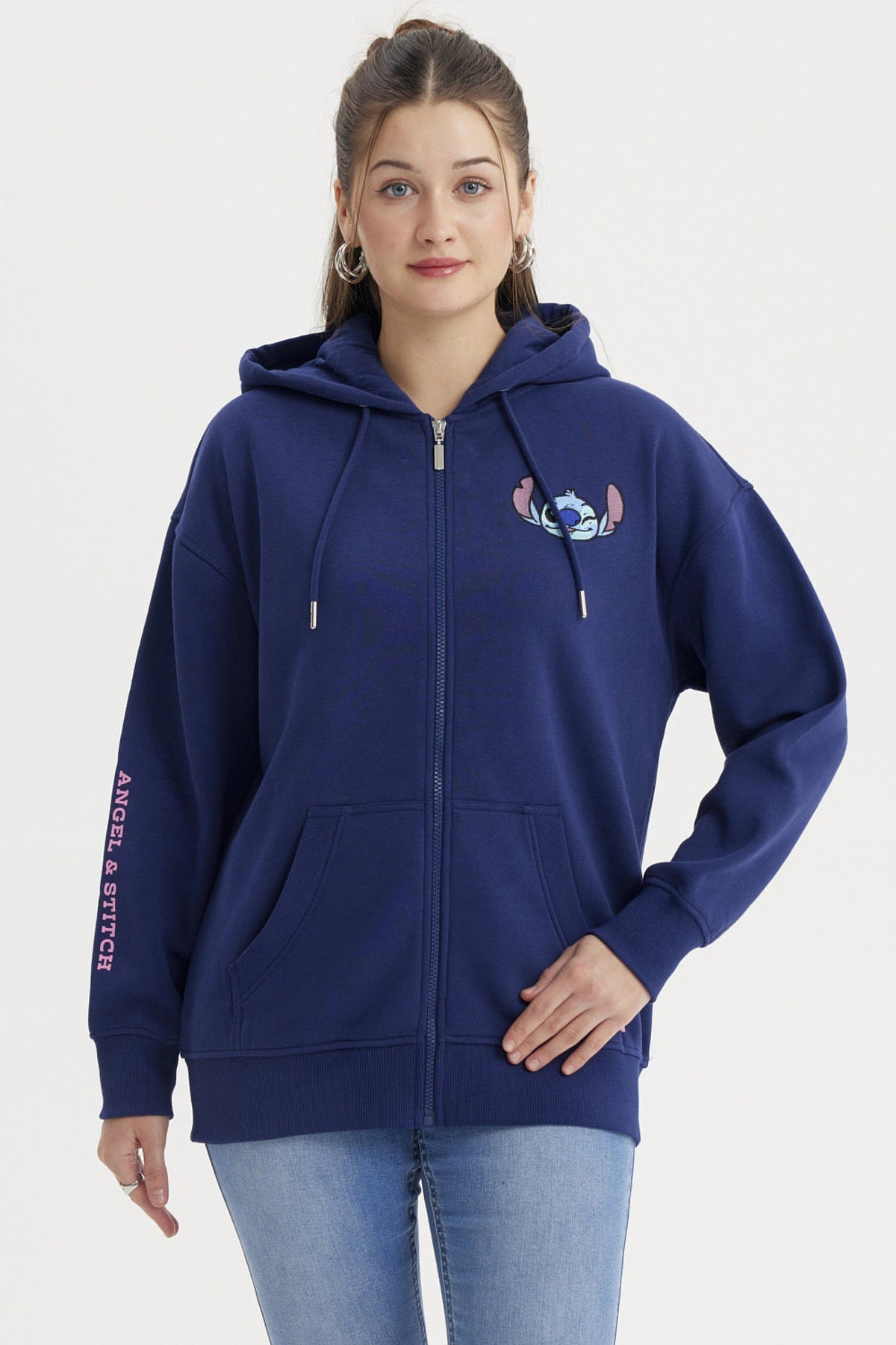 Polerón Mujer Regular Azul Marino