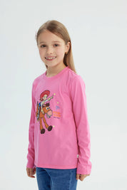 Polera Niña Toy Story Fucsia