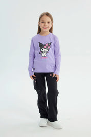 Polera Niña Kuromi Lila