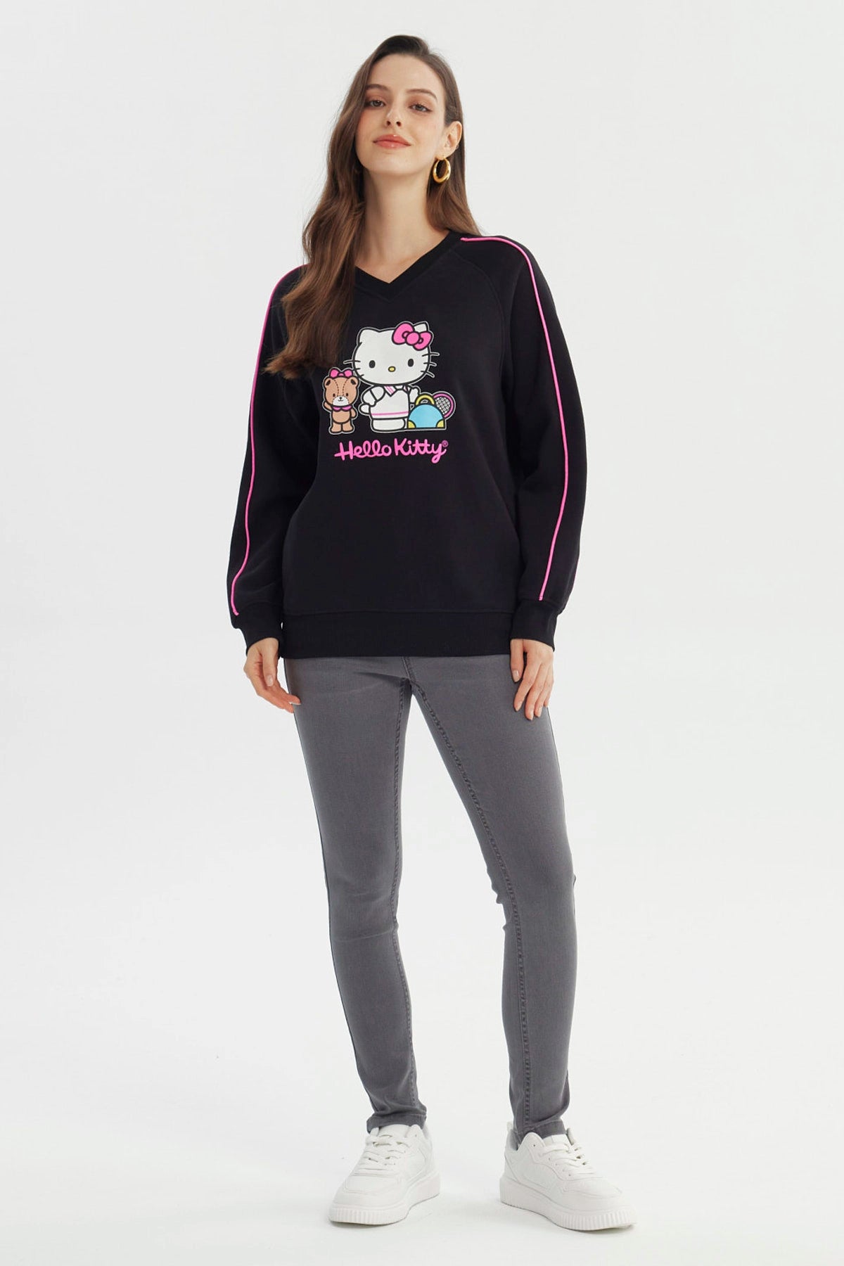 Polerón Mujer Hello Kitty Negro