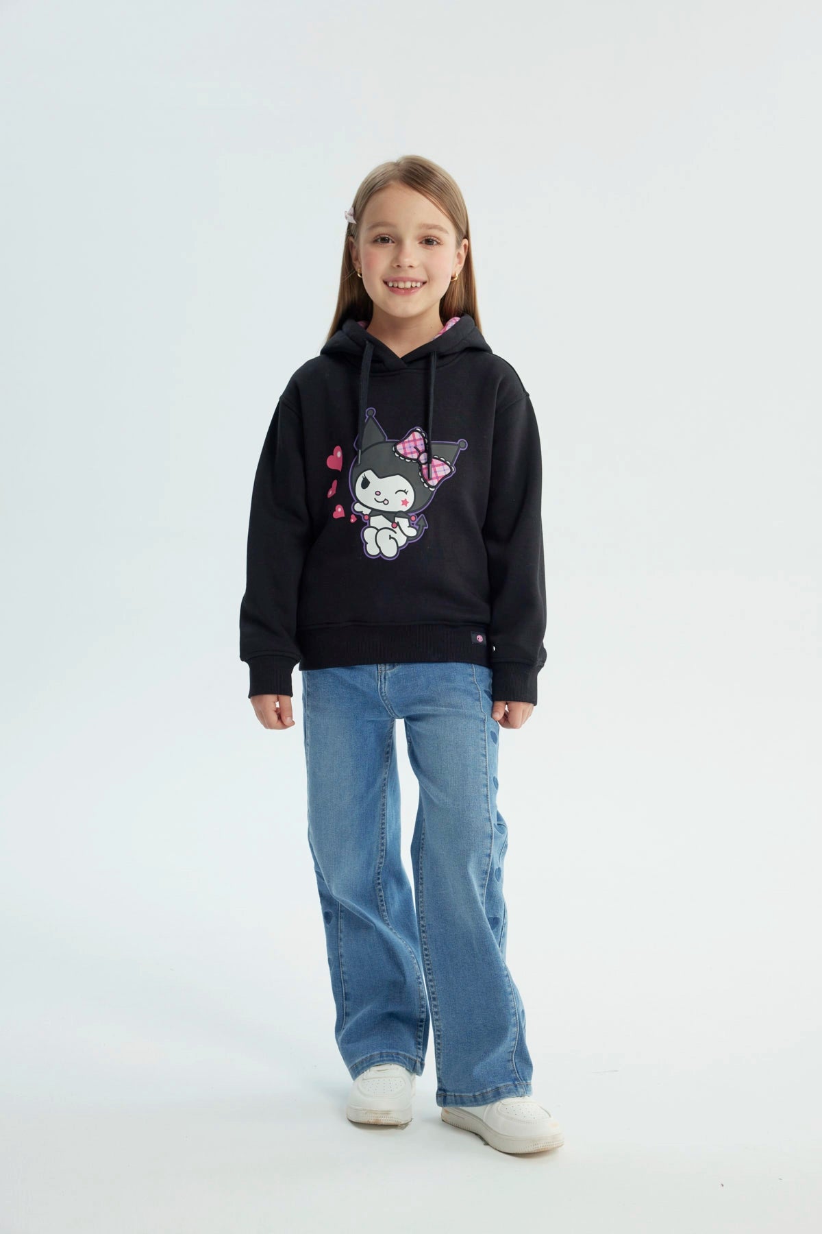 Polerón Niña Kuromi Negro