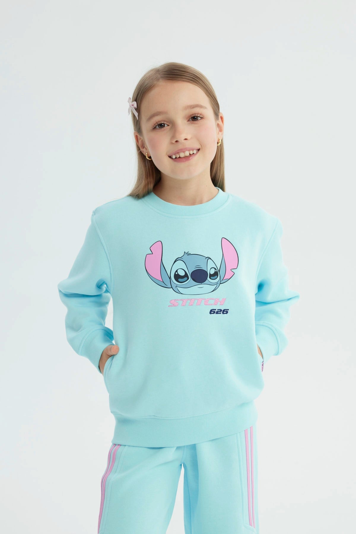 Polerón Niña Lilo & Stitch Celeste