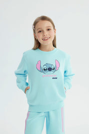 Polerón Niña Lilo & Stitch Celeste