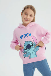Polerón Niña Lilo And Stitch Rosado