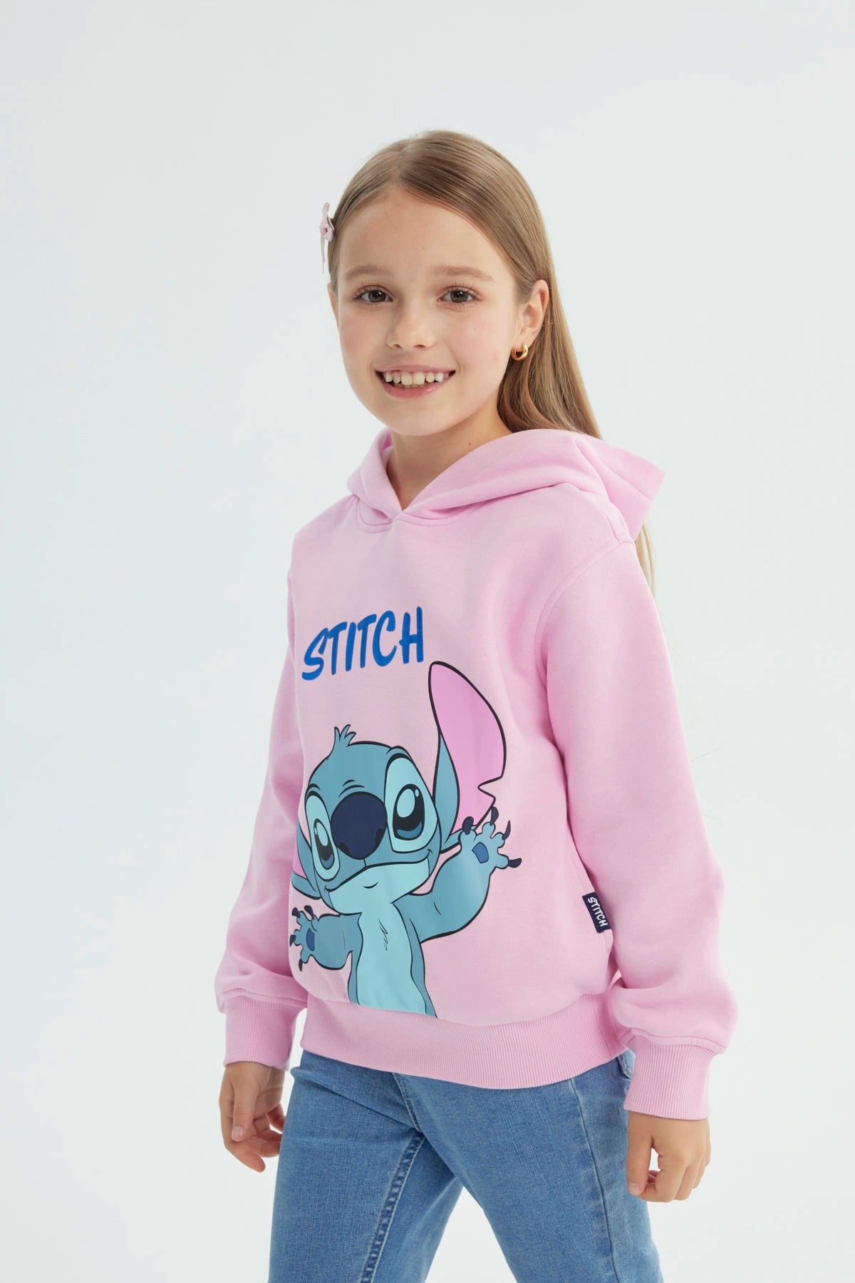 Polerón Niña Lilo And Stitch Rosado