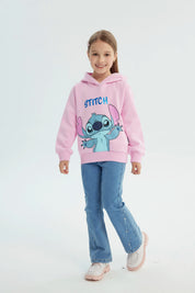 Polerón Niña Lilo And Stitch Rosado