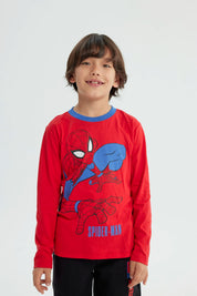 Polera Niño Spiderman Rojo