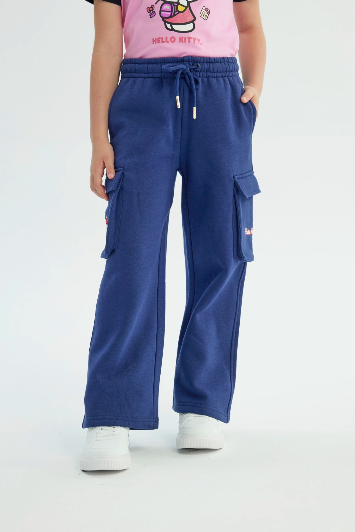Pantalón Buzo Niña Hello Kitty Azul Marino