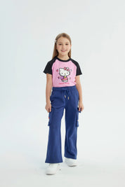 Pantalón Buzo Niña Hello Kitty Azul Marino