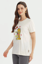 Polera Mujer Garfield Amarillo