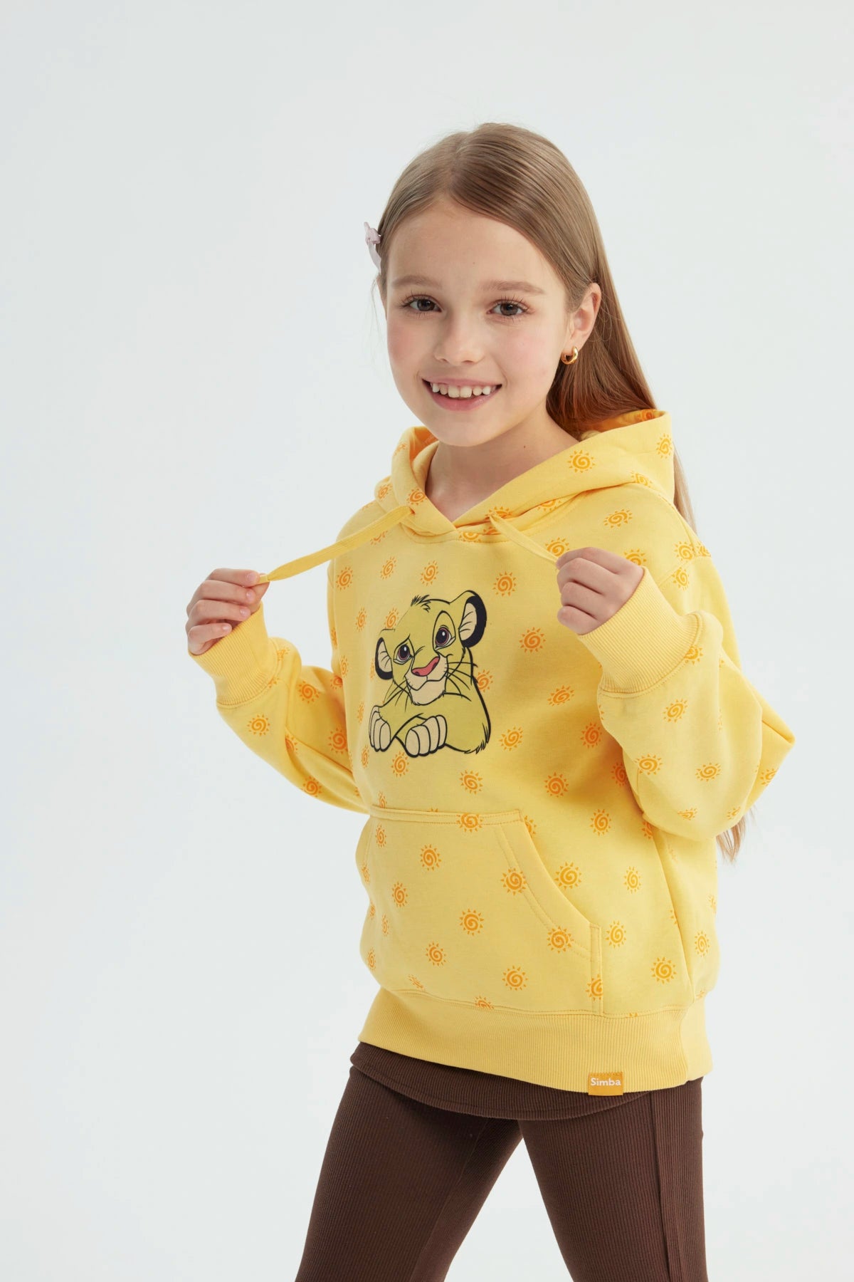 Polerón Niña Rey León Amarillo