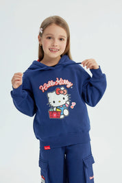 Polerón Niña Hello Kitty Azul Marino