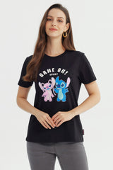 Polera Mujer Lilo & Stitch Negro