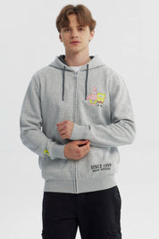 Polerón Hombre Bob Esponja Gris Melange