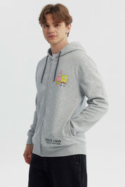 Polerón Hombre Bob Esponja Gris Melange