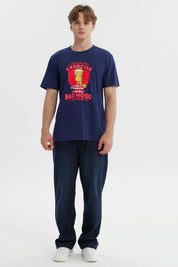 Polera Hombre Garfield Azul Marino