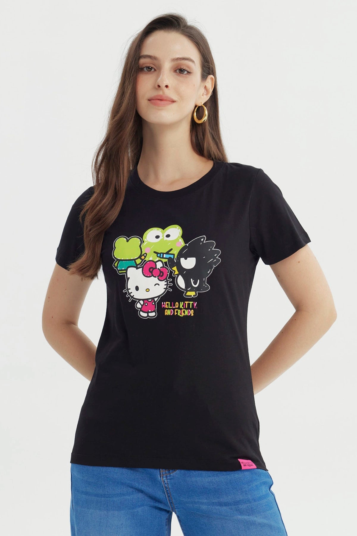 Polera Mujer Hello Kitty Negro