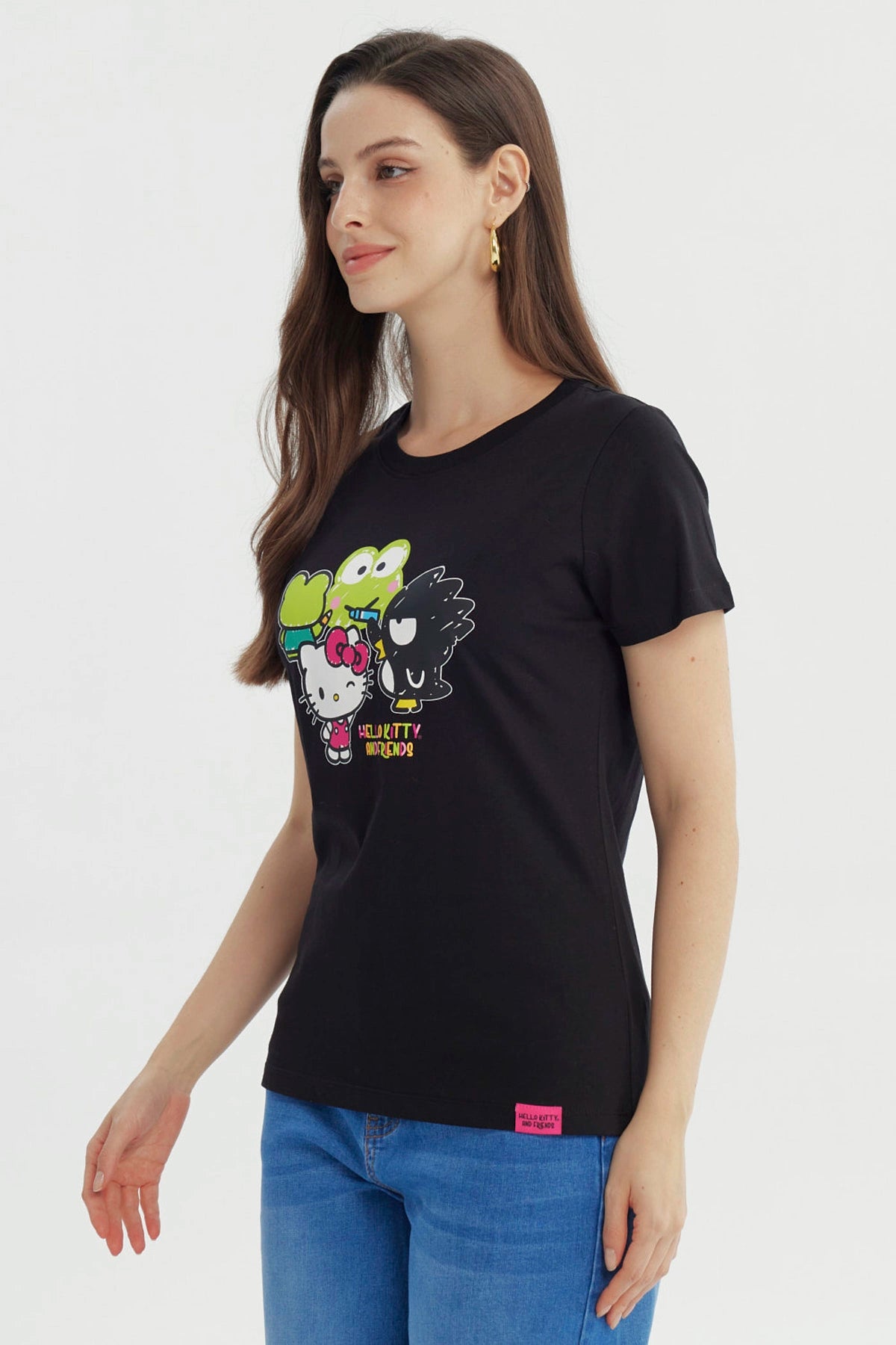 Polera Mujer Hello Kitty Negro