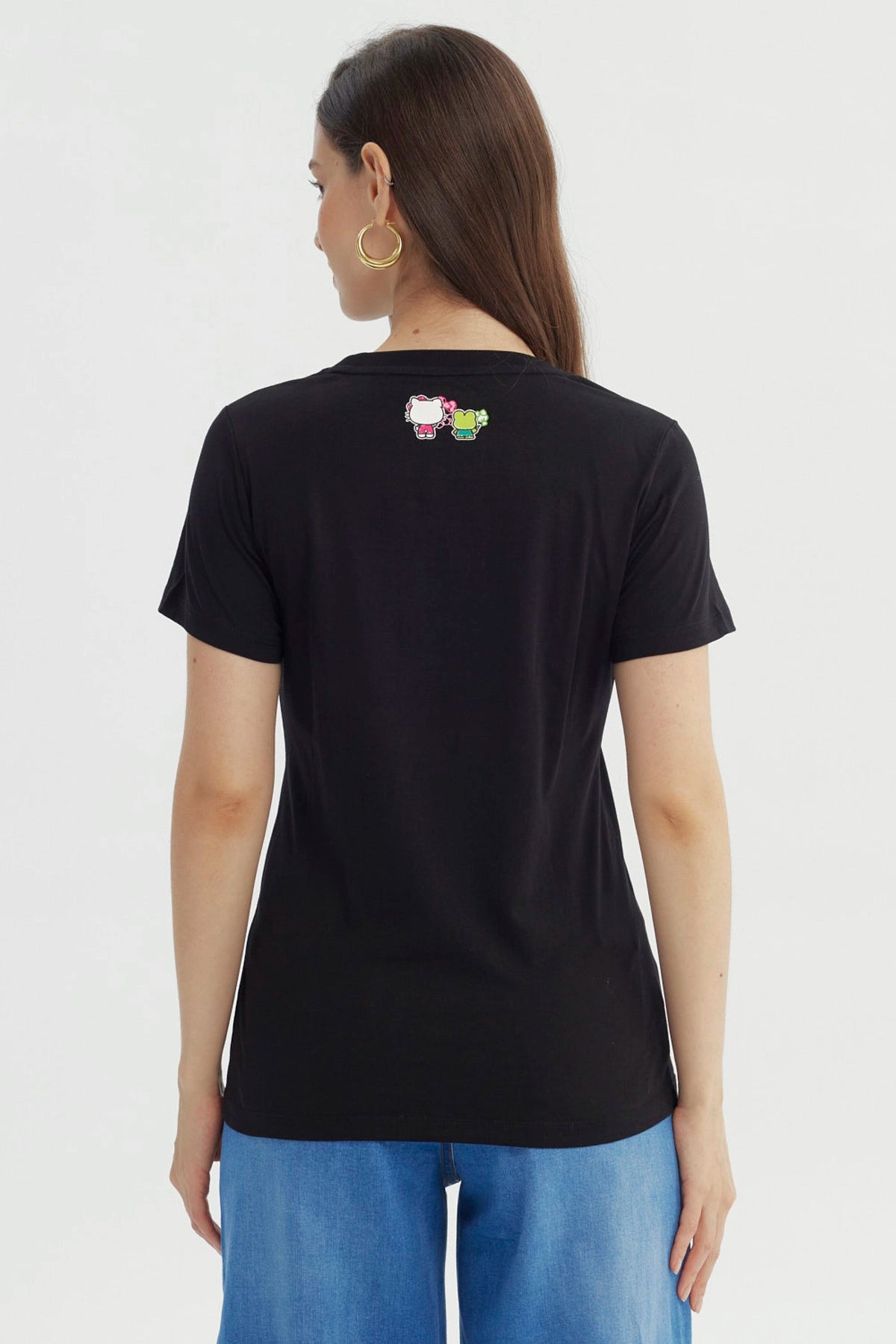 Polera Mujer Hello Kitty Negro