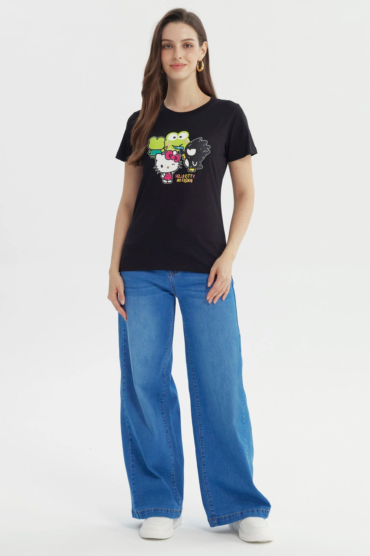 Polera Mujer Hello Kitty Negro