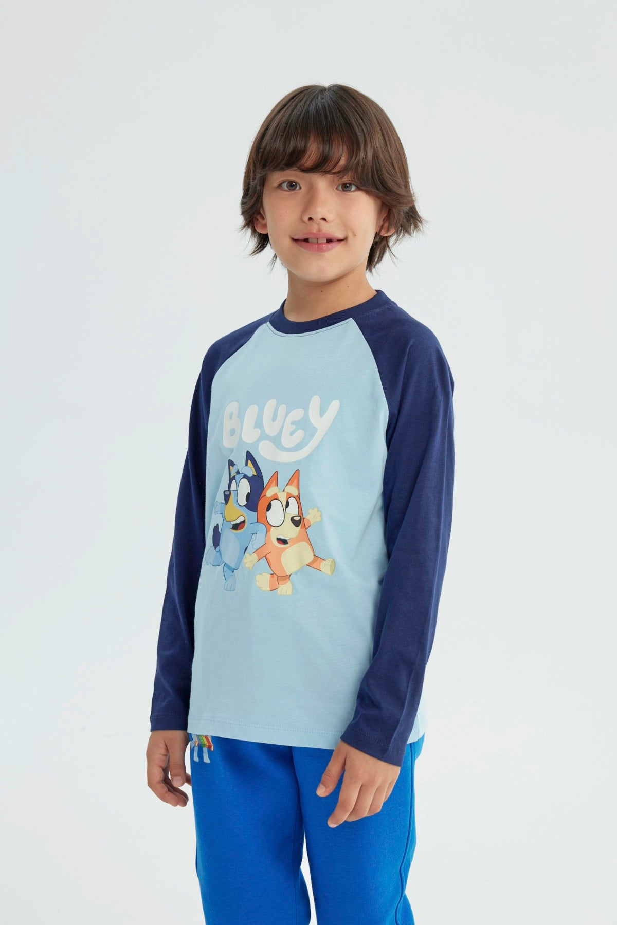 Polera Niño Bluey Celeste