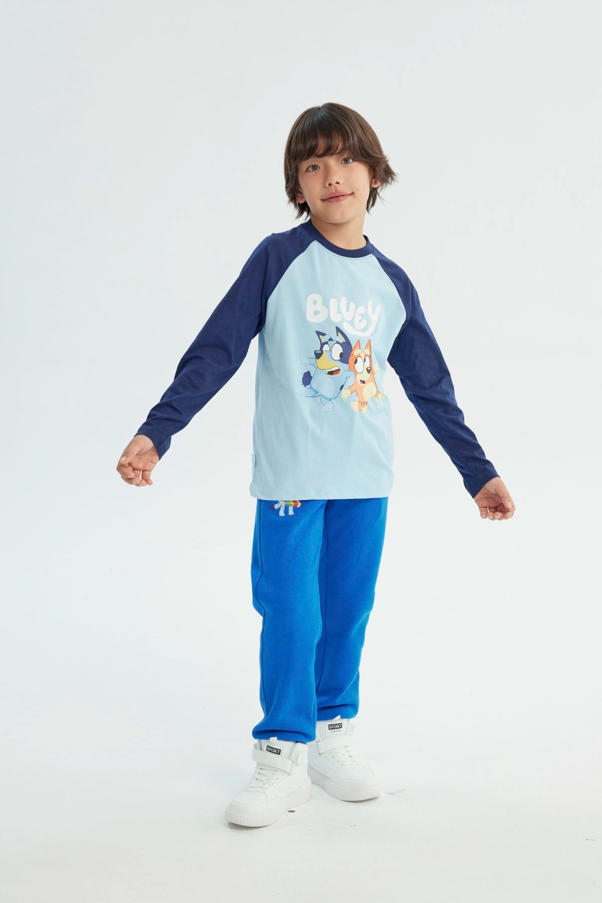 Polera Niño Bluey Celeste