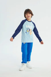 Polera Niño Bluey Celeste