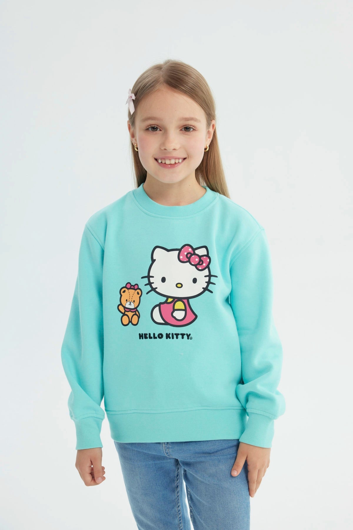 Polerón Niña Hello Kitty Turquesa