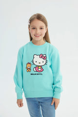 Polerón Niña Hello Kitty Turquesa