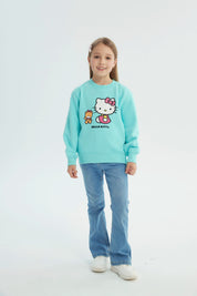 Polerón Niña Hello Kitty Turquesa