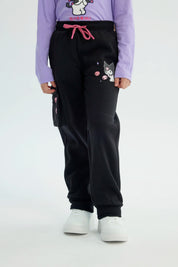 Pantalón Buzo Niña Kuromi Negro