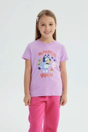 Polera Niña Bluey Lila