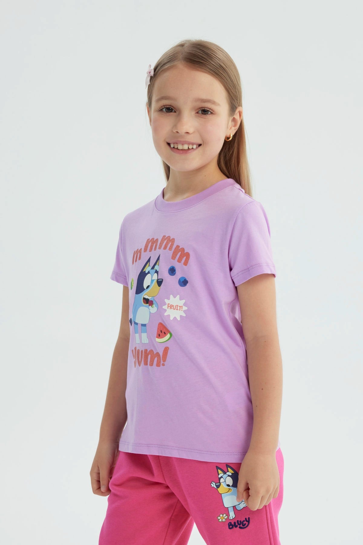 Polera Niña Bluey Lila