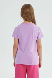 Polera Niña Bluey Lila