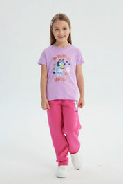 Polera Niña Bluey Lila