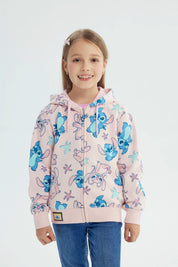 Polerón Niña Lilo And Stitch Rosado