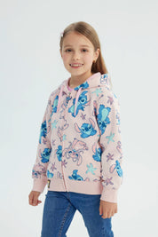 Polerón Niña Lilo And Stitch Rosado