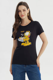 Polera Mujer Garfield Negro