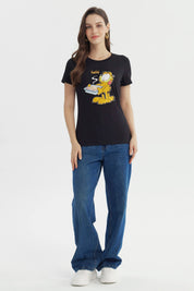 Polera Mujer Garfield Negro