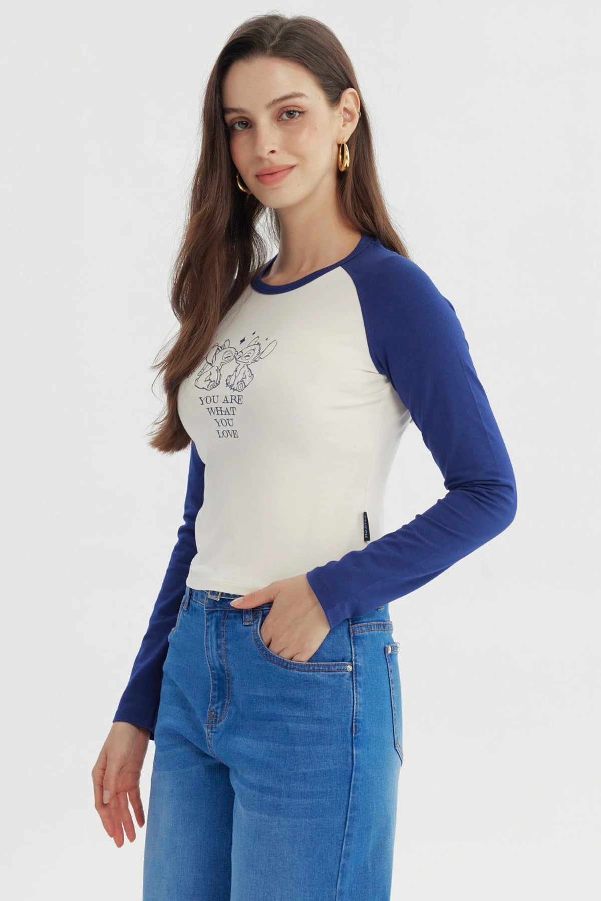 Polera Mujer Lilo & Stitch Beige