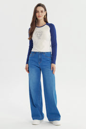 Polera Mujer Lilo & Stitch Beige