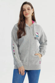 Polerón Mujer Hello Kitty Gris Melange
