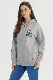 Polerón Mujer Hello Kitty Gris Melange