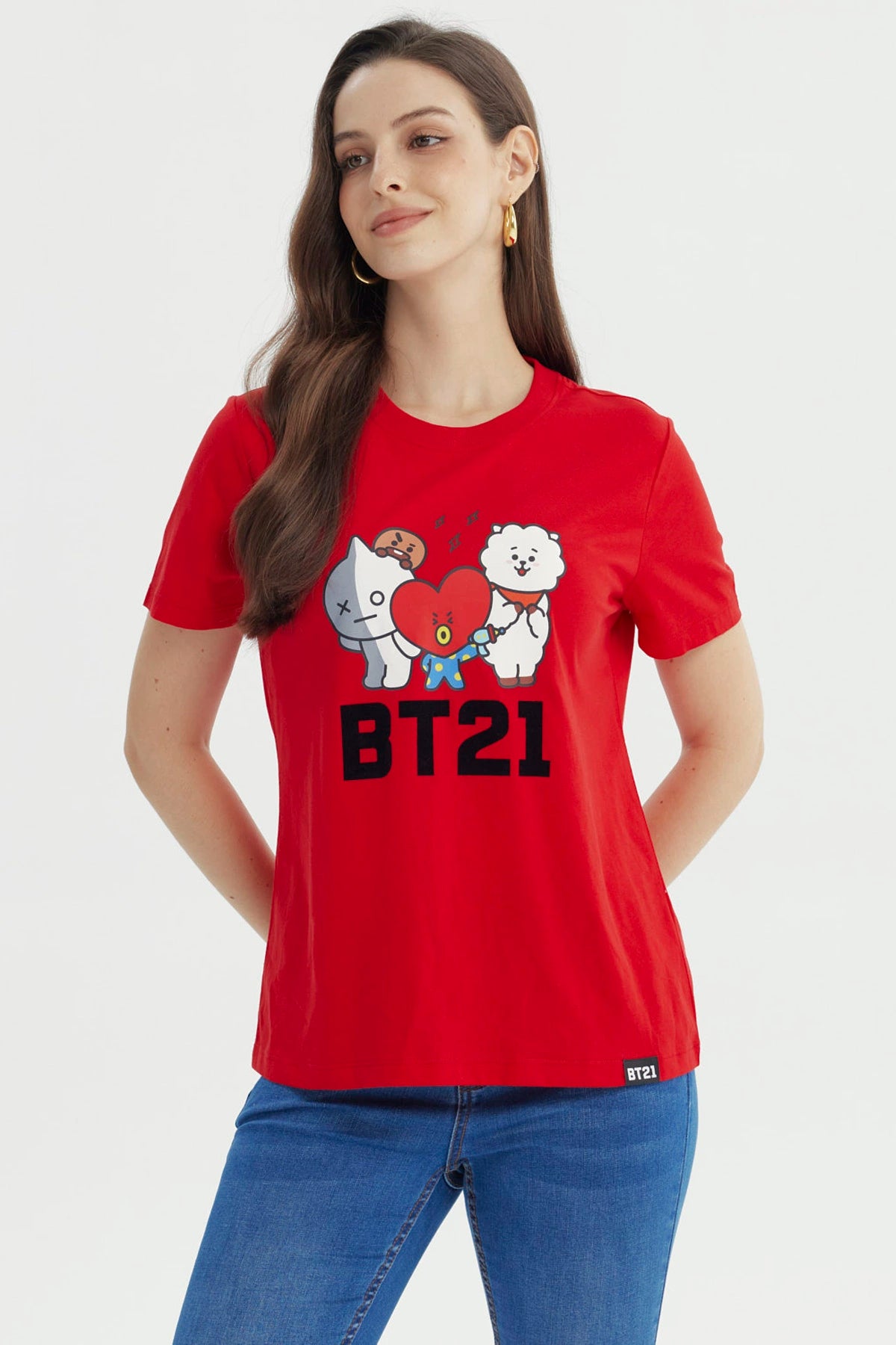 Polera Mujer BT21 Rojo