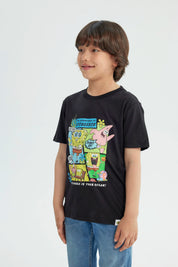 Polera Niño Bob Sponja Negro